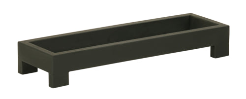 Cal-Mil 23605-3-13 Rectangular Display Tray - 6" x 20" x 3", Metal, Black-cityfoodequipment.com
