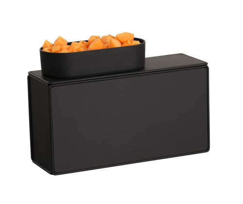 Cal-Mil 23702-11-13 Rectangular Display Tray - 20 1/2" x 7" x 11", Metal, Black-cityfoodequipment.com