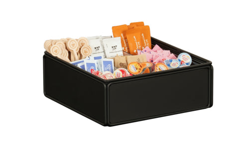 Cal-Mil 23703-13 Condiment Organizer w/ (9) Bins - Black-cityfoodequipment.com