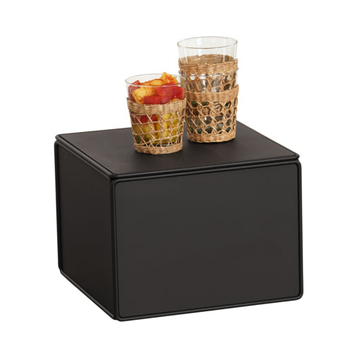Cal-Mil 23704-9-13 12" Square Display Riser - 9"H, Metal, Black-cityfoodequipment.com