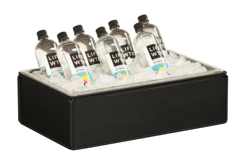 Cal-Mil 23709-12-13 Rectangular Ice Housing - 21"L x 13"W x 7"H, Metal, Black-cityfoodequipment.com