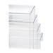 Cal-Mil 238 4 Display Risers w/ (1)-Each 8" H, 6" H, 4" H & 2" H, Clear-cityfoodequipment.com