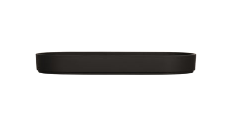 Cal-Mil 24003-136-13 13" x 6" Oval Hudson Platter - Melamine, Black-cityfoodequipment.com