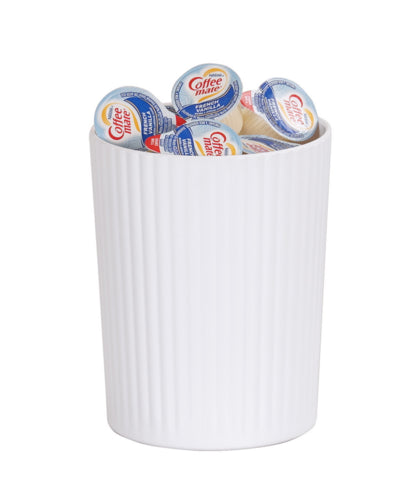 Cal-Mil 24020-5-15 100 oz Round Crock - Melamine, White-cityfoodequipment.com