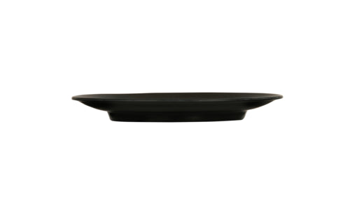 Cal-Mil 24031-11-13 11" Round Melamine Hand Thrown Plate, Black-cityfoodequipment.com