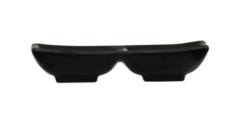 Cal-Mil 24032-2-13 Rectangular Melamine Nomi Plate - 7" x 3 1/2", Black-cityfoodequipment.com