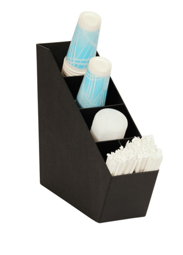 Cal-Mil 24065-4-13 Cup, Lid, & Straw Organizer, (4) Compartment, All Cup Types-cityfoodequipment.com
