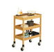 Cal-Mil 24072-21 Serving Cart w/ (3) Shelves - 27"W x 16"D x 30 3/4"H, Oak-cityfoodequipment.com