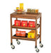 Cal-Mil 24072-78 Serving Cart w/ (3) Shelves - 27"W x 16"D x 30 3/4"H, Walnut-cityfoodequipment.com