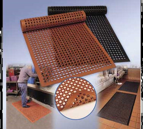 Cactus Mat 2522-C10 VIP Topdek Senior - 3' x 9', Rubber, Black-cityfoodequipment.com