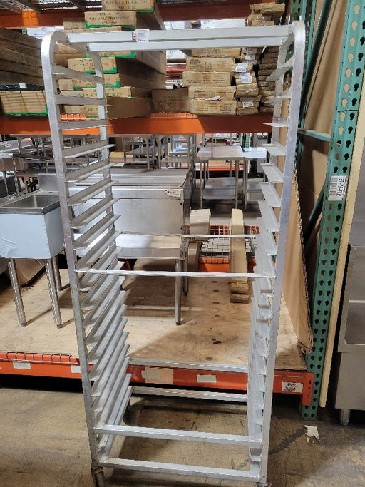 Used Aluminum Sheet Pan Rack, 20 Slot Side Load, 70"H-cityfoodequipment.com