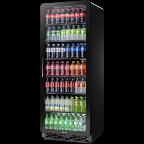 True CVM-27-HC~EGC01 30" CVM Series One Section Glass Door Merchandiser - (1) Right Hinge Door, Black, 115v-cityfoodequipment.com