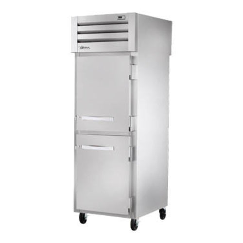 True STA1RPT-2HS-1G-HC 27 1/2" One Section Pass Thru Refrigerator, (1) Glass Door, (2) Solid Doors, Right Hinge, 115v-cityfoodequipment.com