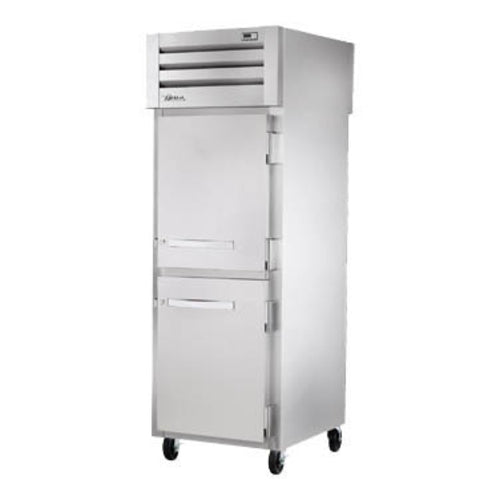 True STA1RPT-2HS-1S-HC 27 1/2" One Section Pass Thru Refrigerator, (3) Right Hinge Solid Doors, 115v-cityfoodequipment.com
