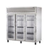 True STA3R-3G-HC 77 3/4" Three Section Reach In Refrigerator, (3) Left/right Hinge Glass Doors, 115v-cityfoodequipment.com