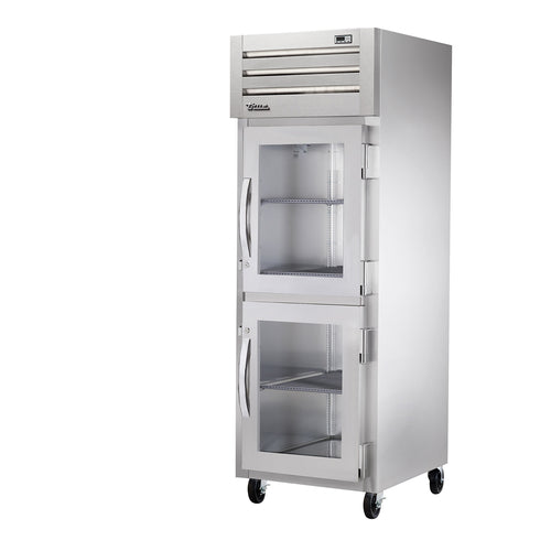 True STG1R-2HG-HC 27 1/2" One Section Reach In Refrigerator, (2) Right Hinge Glass Doors, 115v-cityfoodequipment.com