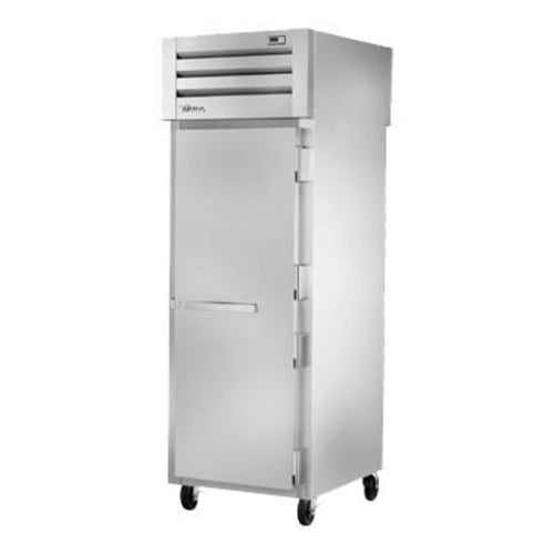 True STG1RPT-1S-1G-HC 27 1/2" One Section Pass Thru Refrigerator, (1) Glass Door, (1) Solid Door, Right Hinge, 115v-cityfoodequipment.com