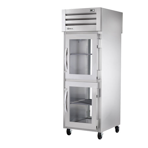 True STG1RPT-2HG-1G-HC 27 1/2" One Section Pass Thru Refrigerator, (3) Right Hinge Glass Doors, 115v-cityfoodequipment.com