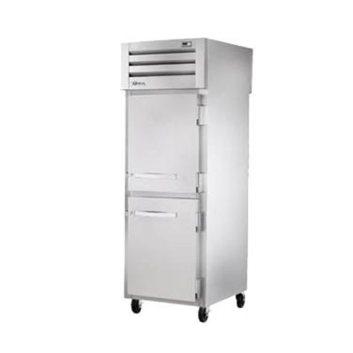 True STR1RPT-2HS-1G-HC 27 1/2" One Section Pass Thru Refrigerator, (1) Glass Door, (2) Solid Doors, Right Hinge, 115v-cityfoodequipment.com