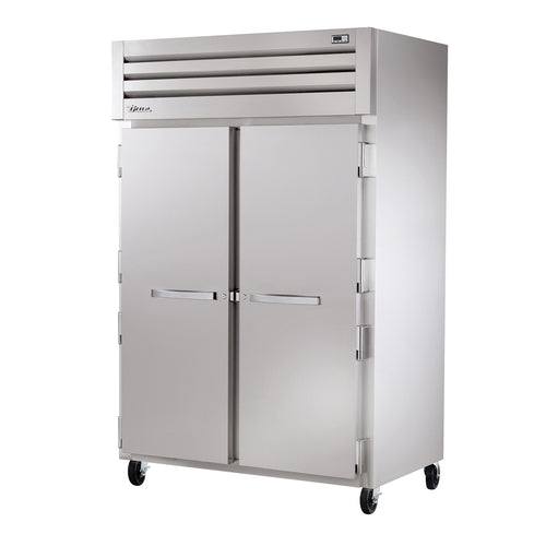 True STG2R-2S-HC 52 3/5" Two Section Reach In Refrigerator, (2) Left/Right Hinge Solid Doors, 115v-cityfoodequipment.com