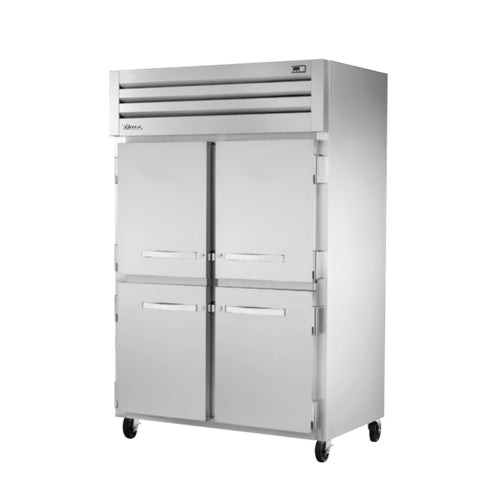 True STG2R-4HS-HC 52 3/5" Two Section Reach In Refrigerator, (4) Left/Right Hinge Solid Doors, 115v-cityfoodequipment.com
