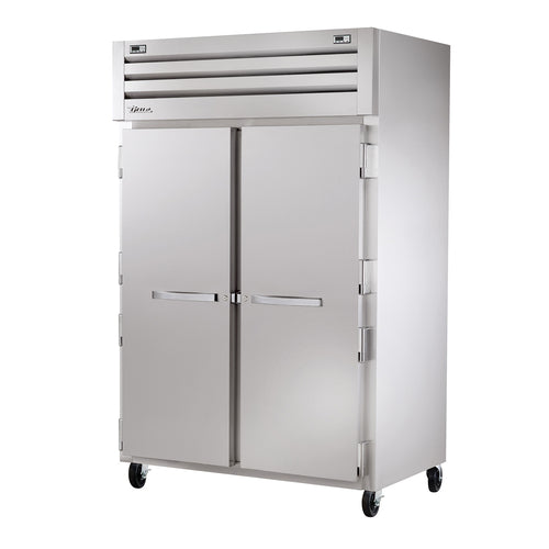 True STR2DT-2S 52 5/8" SPEC SERIES® Two Section Commercial Combo Refrigerator Freezer - Solid Doors, Dual Temp, 115-cityfoodequipment.com