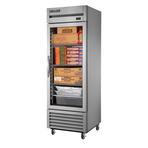 True T-23FG-FLX-HC~FGD01 26 15/16" One Section Commercial Combo Refrigerator Freezer - Glass Doors, Dual Temp Convertible, 11-cityfoodequipment.com