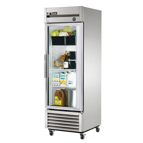 True T-23G-HC~FGD01 27" One Section Reach In Refrigerator, (1) Right Hinge Glass Door, 115v-cityfoodequipment.com