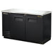 True TBB-2-HC 58 7/8" Bar Refrigerator - 2 Swinging Solid Doors, Black, 115v-cityfoodequipment.com