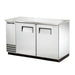 True TBB-2-S-HC 59" Bar Refrigerator - 2 Swinging Solid Doors, Stainless, 120v-cityfoodequipment.com
