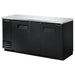 True TBB-3-HC 69" Bar Refrigerator - 2 Swinging Solid Doors, Black, 115v-cityfoodequipment.com
