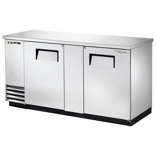 True TBB-3-S-HC 69" Bar Refrigerator - 2 Swinging Solid Doors, Stainless, 115v-cityfoodequipment.com