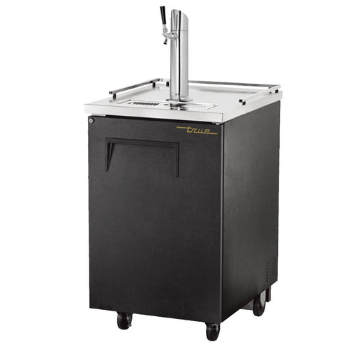 True TDD-1-HC 24" Kegerator Beer Dispenser W/ (1) Keg Capacity - (1) Column, Black, 115v-cityfoodequipment.com