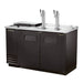 True TDD-2CT-HC 59" Kegerator Beer Dispenser W/ (2) Keg Capacity - (2) Columns, Black, 115v-cityfoodequipment.com