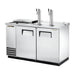 True TDD-2CT-S-HC 59" Kegerator Beer Dispenser W/ (2) Keg Capacity - (2) Columns, Stainless, 115v-cityfoodequipment.com