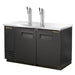 True TDD-2-HC 59" Kegerator Beer Dispenser W/ (2) Keg Capacity - (2) Columns, Black, 115v-cityfoodequipment.com