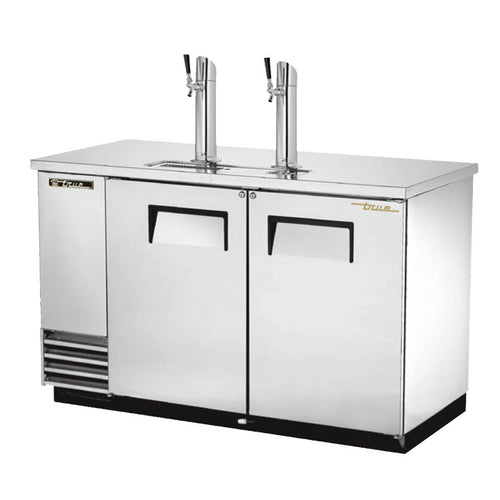 True TDD-2-S-HC 59" Kegerator Beer Dispenser W/ (2) Keg Capacity - (2) Columns, Stainless, 115v-cityfoodequipment.com