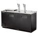 True TDD-3CT-HC 69" Kegerator Beer Dispenser W/ (3) Keg Capacity - (2) Columns, Black, 115v-cityfoodequipment.com