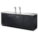 True TDD-4-HC 90" Kegerator Beer Dispenser W/ (4) Keg Capacity - (2) Columns, Black, 115v-cityfoodequipment.com