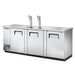 True TDD-4-S-HC 90" Kegerator Beer Dispenser W/ (4) Keg Capacity - (2) Columns, Stainless, 115v-cityfoodequipment.com