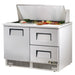 True TFP-48-18M-D-2-HC 48" Sandwich/Salad Prep Table w/ Refrigerated Base, 115v-cityfoodequipment.com