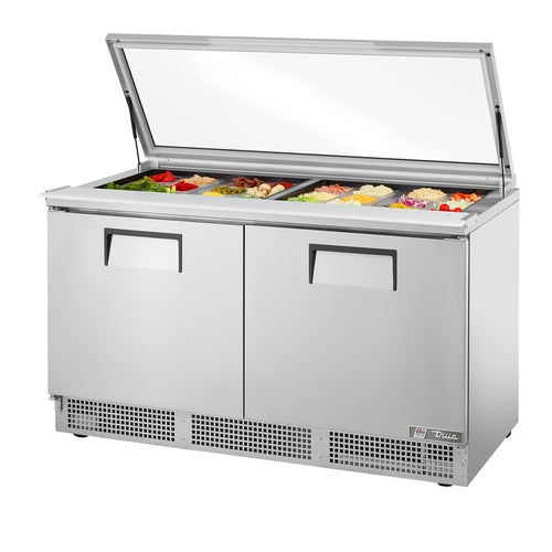 True TFP-64-24M-FGLID-HC 64" Sandwich/Salad Prep Table w/ Refrigerated Base, 115v-cityfoodequipment.com