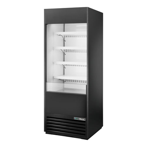 True TOAM-30-HC~NSL01 30" Vertical Open Air Cooler w/ (5) Levels, Black, 115v-cityfoodequipment.com