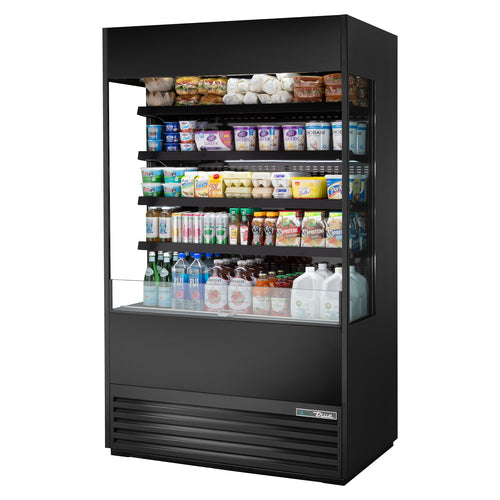 True TOAM-48GS-HC~NSL01 48" Vertical Open Air Cooler W/ (5) Levels, Black, 208-230v-cityfoodequipment.com