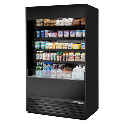 True TOAM-48-HC~NSL01 48" Vertical Open Air Cooler W/ (5) Levels, Black, 208-230v-cityfoodequipment.com