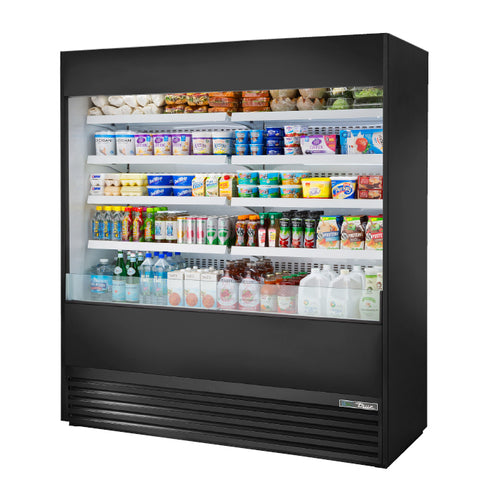 True TOAM-72-HC~NSL01 72" Vertical Open Air Cooler W/ (5) Levels - Black, 208-230v-cityfoodequipment.com