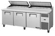 True TPP-AT2-93-HC~SPEC3 93 3/8" Spec Series® Pizza Prep Table W/ Refrigerated Base, 115v-cityfoodequipment.com