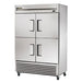 True TS-49-4-HC 54 1/10" Two Section Reach In Refrigerator, (4) Left/Right Hinge Solid Doors, 115v-cityfoodequipment.com