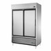 True TSD-47-HC 54 1/10" Two Section Reach In Refrigerator, (2) Sliding Solid Doors, 115v-cityfoodequipment.com