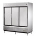True TSD-69 78 1/10" Three Section Reach In Refrigerator, (3) Sliding Solid Doors, 115v-cityfoodequipment.com